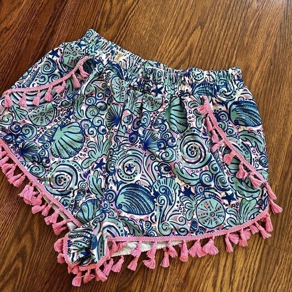 Simply Southern Shorts Womens S/M Seashell Print Tasseled Trim Brief Liner Beach - Picture 4 of 9